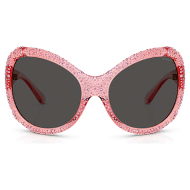 Sunglasses, Oversized, Cat-eye shape, SK6052, Pink - Swarovski, 5738137