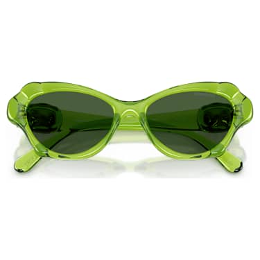 Okulary przeciwsłoneczne, W kształcie poduszki, SK6050, Zielone - Swarovski, 5738139