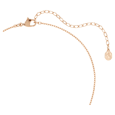 Přívěsek Dextera, Kulatý výbrus, Bílá, Pokoveno v růžovozlatém odstínu - Swarovski, 5738200