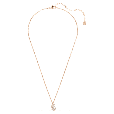 Colgante Swan, Tallas mixtas, Cisne, Blanco, Baño tono oro rosa - Swarovski, 5738203