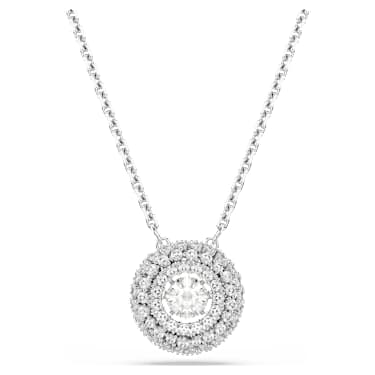 Wisiorek Sublima, Szlif okrągły, Biały, Powłoka z rodu - Swarovski, 5738246