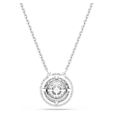 Sublima hanger, Ronde slijpvorm, Wit, Rodium toplaag - Swarovski, 5738246