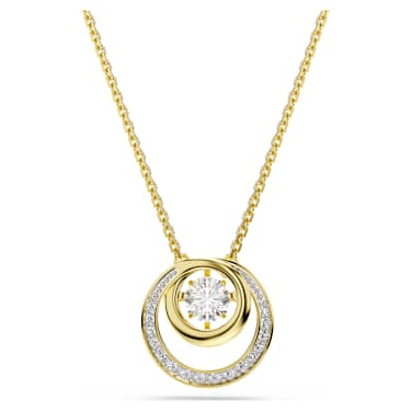 Hyperbola Anhänger, Rundschliff, Weiß, Goldlegierungsschicht - Swarovski, 5738248