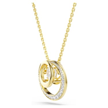 Hyperbola 펜던트, 라운드 컷, 화이트, 18K 골드 피니시 - Swarovski, 5738248