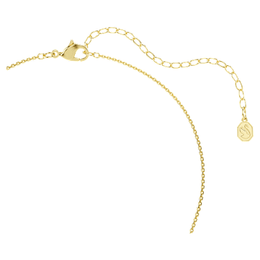 Hyperbola pendant, Round cut, White, 18K gold finish - Swarovski, 5738248
