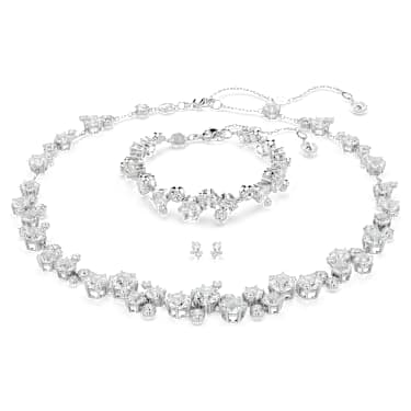 Constella set, Mixed cuts, White, Rhodium plated - Swarovski, 5738285