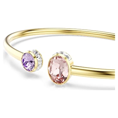 Chroma bangle, Mixed cuts, Multicolored, Gold-tone plated - Swarovski, 5738475
