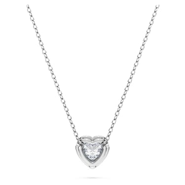 Eternity 펜던트, 랩 그로운 다이아몬드 0.5ct tw, 하트 쉐입, 스털링 실버 - Swarovski, 5738609