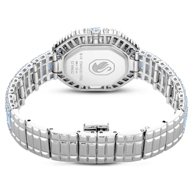 Reloj Matrix octagon, Talla baguette, Brazalete de metal, Azul, Acero inoxidable - Swarovski, 5739632