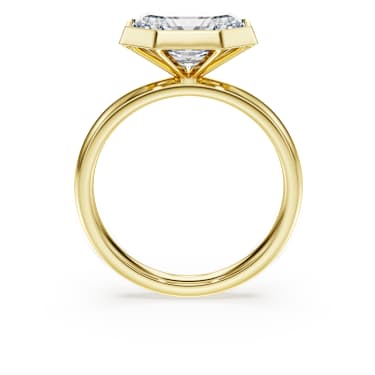 Pierścionek z oprawą kasetową Octagon, Diamenty laboratoryjne 3,0 karata, Kształt ośmiokątny, 18K żółte złoto - Swarovski, 5739870