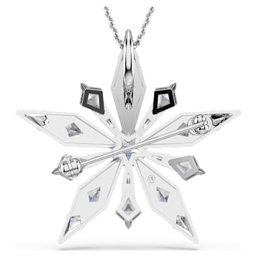 Idyllia pendant, Star, White, Rhodium plated - Swarovski, 5740116