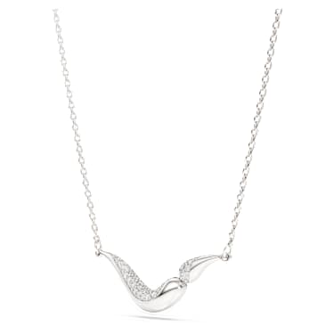 Swarovski Classica 項鏈, 圓形切割, 白色, 925 銀 - Swarovski, 5740342