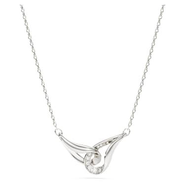 Swarovski Classica 鏈墜, 圓形切割, 環環相扣, 白色, 925 銀 - Swarovski, 5740343