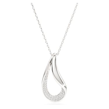 Wisiorek Swarovski Classica, Szlif okrągły, Długi, Biały, Srebro próby 925 - Swarovski, 5740344