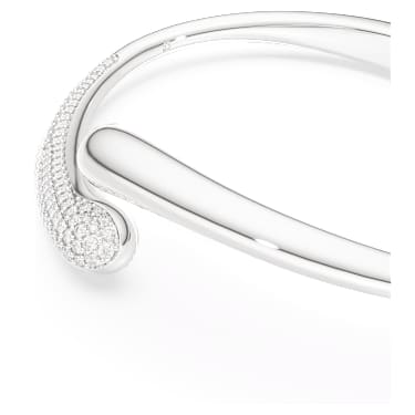 Classica 手镯, 交织造型，圆形切割, 白色, 银 - Swarovski, 5740348