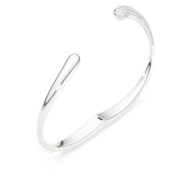 Classica 手镯, 交织造型，圆形切割, 白色, 银 - Swarovski, 5740348