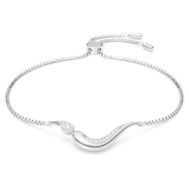 Brățară Classica, Tăietură rotundă, Alb, Argint veritabil - Swarovski, 5740349