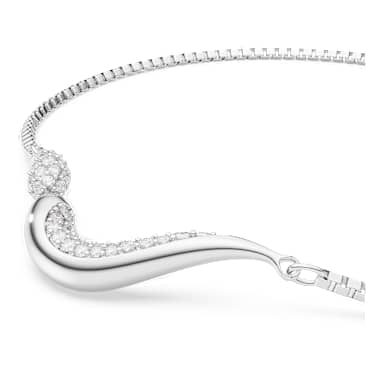 Bracelet Classica, Taille ronde, Blanc, Argent sterling - Swarovski, 5740349