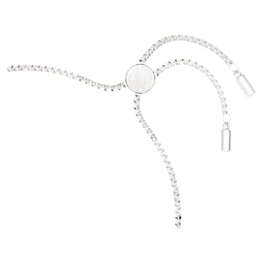Classica Bileklik, Yuvarlak kesim, Beyaz, Saf gümüş - Swarovski, 5740349