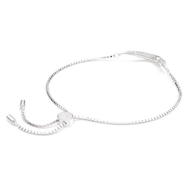 Classica bracelet, Round cut, White, Sterling silver - Swarovski, 5740349