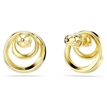 Hyperbola Oorknopjes, Ronde slijpvorm, Wit, ‎18k gouden afwerking - Swarovski, 5740407