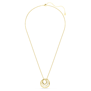 Collier Hyperbola, Taille ronde, Blanc, Placage de ton or - Swarovski, 5740410