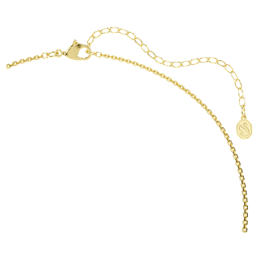 Hyperbola 項鏈, 圓形切割, 白色, 18K 金飾面 - Swarovski, 5740410