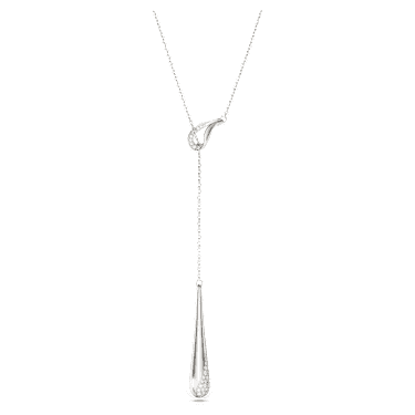Swarovski Classica Y 字形鏈墜, 圓形切割, 白色, 925 銀 - Swarovski, 5741221