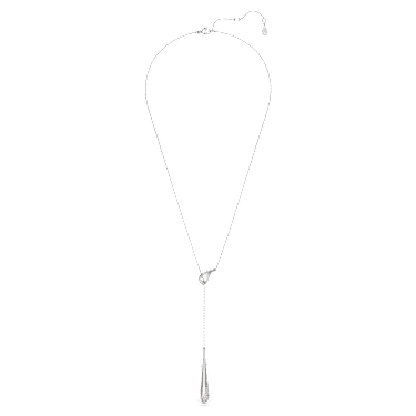 Swarovski Classica Y 字形鏈墜, 圓形切割, 白色, 925 銀 - Swarovski, 5741221