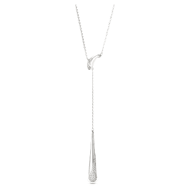 Swarovski Classica Y 字形鏈墜, 圓形切割, 白色, 925 銀 - Swarovski, 5741221