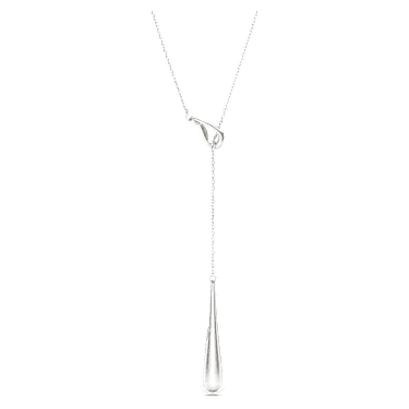 Swarovski Classica Y 字形鏈墜, 圓形切割, 白色, 925 銀 - Swarovski, 5741221