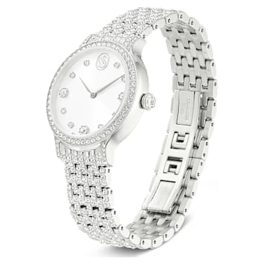 Imber óra, Svájci gyártmány, Fémszíj, Ezüst tónusú, Rozsdamentes acél - Swarovski, 5741229