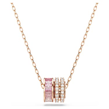 Connexus 鏈墜, 混合式切割, 粉紅色, 鍍金（玫瑰金色飾面） - Swarovski, 5741332