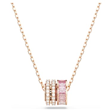 Connexus 鏈墜, 混合式切割, 粉紅色, 鍍金（玫瑰金色飾面） - Swarovski, 5741332