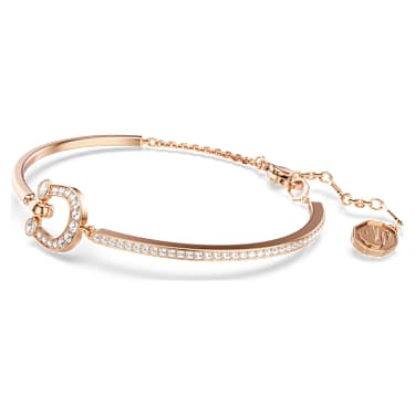 Symbolica 手鐲, 密鑲, 馬蹄鐵, 白色, 鍍玫瑰金色調 - Swarovski, 5741461