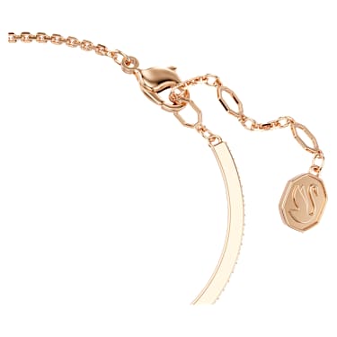 Brățară fixă Symbolica, Pavé, Potcoavă, Albă, Finisaj din aur roz de 18k - Swarovski, 5741461