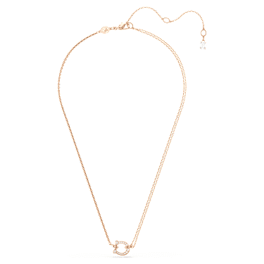 Colgante Symbolica, Pavé, Herradura, Blanco, Baño tono oro rosa - Swarovski, 5741462