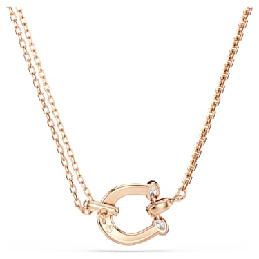 Symbolica pendant, Pavé, Horseshoe, White, Rose gold-tone plated - Swarovski, 5741462