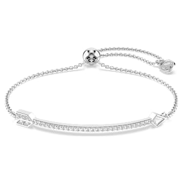 Idyllia Armband, Blandade slipningar, Pil, Vit, Rodiumpläterad - Swarovski, 5741523