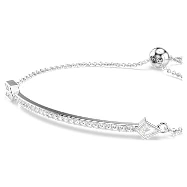 Idyllia Bileklik, Karışık kesimler, Ok, Beyaz, Rodyum kaplama - Swarovski, 5741523