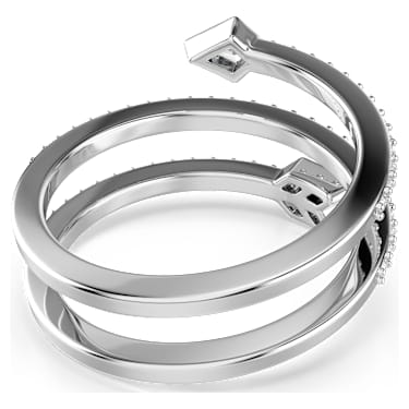 Anello con motivo Idyllia, Taglio misto, Freccia, Bianco, Placcato rodio - Swarovski, 5741528