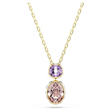 Chroma 链坠, 混合切割, 流光溢彩, 金色饰面 - Swarovski, 5741586