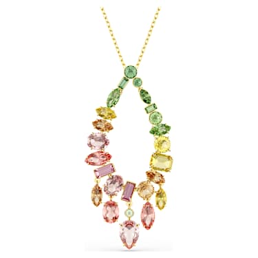 Přívěsek Gema, Různé výbrusy, Vícebarevný, Povrchová úprava z 18k zlata - Swarovski, 5741589