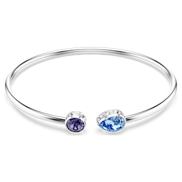 Bracciale rigido Chroma, Taglio misto, Multicolore, Placcato rodio - Swarovski, 5741780