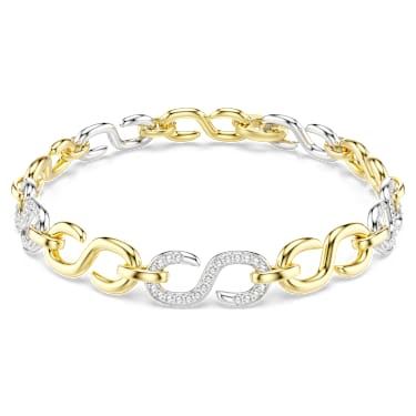 Braccialetto Dextera, Taglio Round, Bianco, Mix di finiture - Swarovski, 5741792