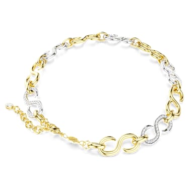 Dextera 네크리스, 라운드 컷, 체인, 화이트, 믹스 메탈 피니시 - Swarovski, 5741795