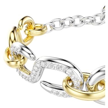 Bracelet Dextera, Taille Ronde, Fermoir en T, Blanc, Finition mix de métal - Swarovski, 5741797