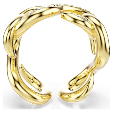 Otevřený prsten Dextera, Kulatý výbrus, Bílá, Povrchová úprava z 18k zlata - Swarovski, 5741800
