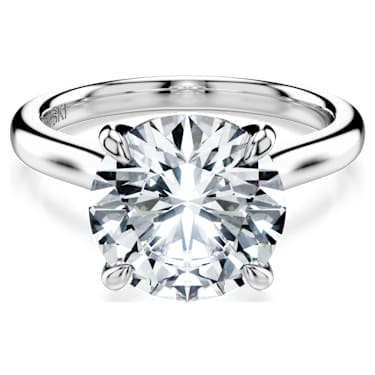 Bague solitaire Eternity, Diamants de synthèse 3,88 ct tw, Forme ronde, Or blanc 18 carats - Swarovski, 5742204