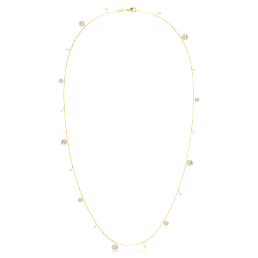 Naszyjnik sautoir Una Angelic, Kryształowa Perła, Szlif okrągły, Biały, Wykończenie z 18-karatowego złota - Swarovski, 5742380